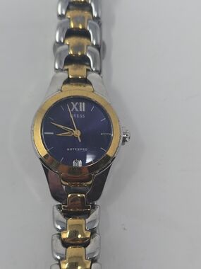 GUESS Two-Tone Gold & Silver Blue Dial Watch